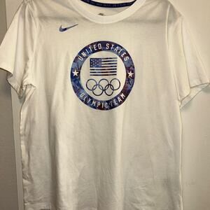 Nike White Olympic Team Tee - Short Sleeve